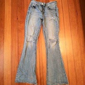 American Eagle Hi Rise Artist Bell Bottoms